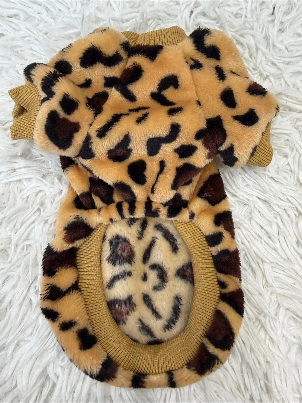 New Dog Leopard Sweater Jacket for Tiny Small Puppy